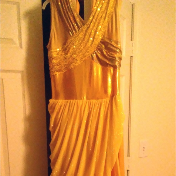 Beautiful Golden Prom Dress Fancy - Picture 1 of 7
